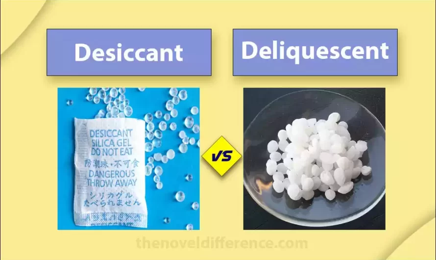 Difference Between Desiccant and Deliquescent