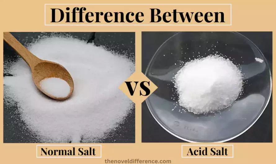 Difference Between Normal Salt and Acid Salt