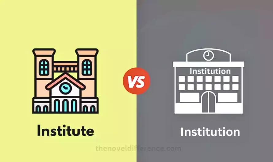 Difference Between Institute and Institution