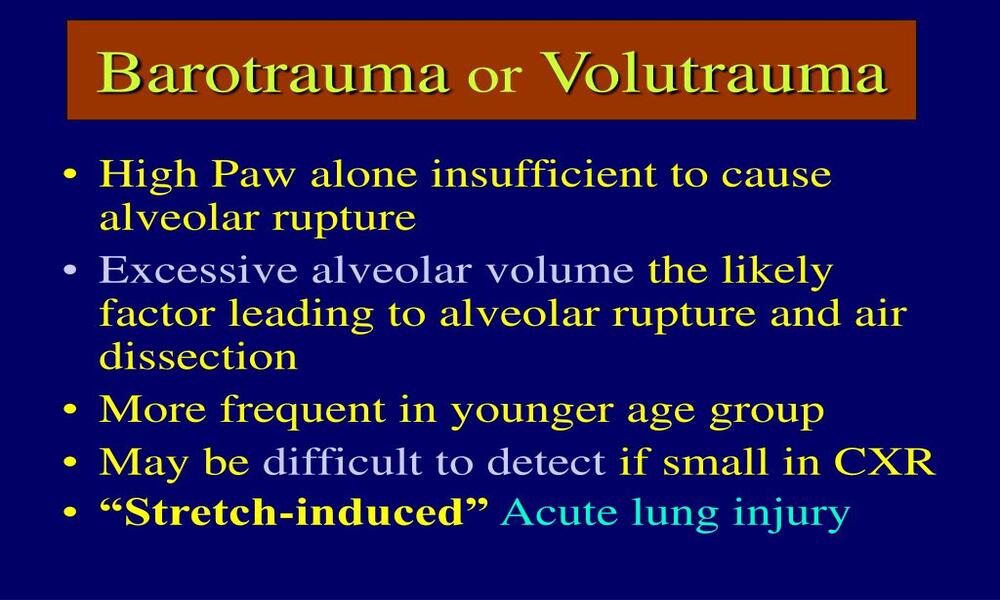 Difference Between Barotrauma and Volutrauma